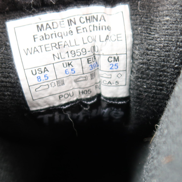 Sorel Boots Womens 8.5 Shoes Waterfall Low Lace Up Leather Winter Snow Black - Picture 13 of 13